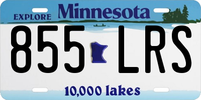 MN license plate 855LRS