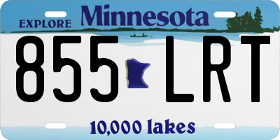 MN license plate 855LRT