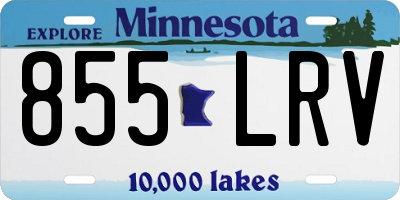 MN license plate 855LRV