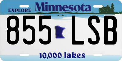 MN license plate 855LSB
