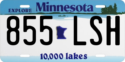 MN license plate 855LSH