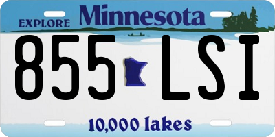 MN license plate 855LSI