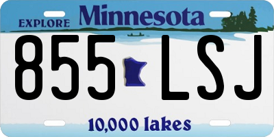 MN license plate 855LSJ