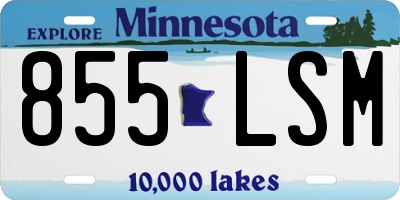 MN license plate 855LSM