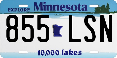 MN license plate 855LSN