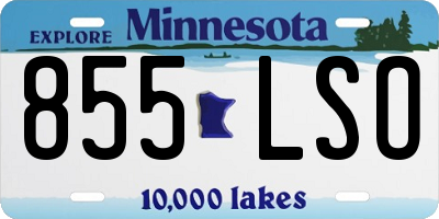 MN license plate 855LSO