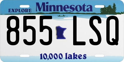 MN license plate 855LSQ