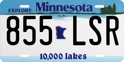 MN license plate 855LSR