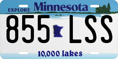 MN license plate 855LSS