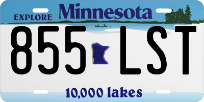 MN license plate 855LST