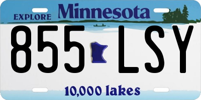 MN license plate 855LSY