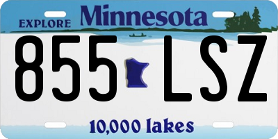 MN license plate 855LSZ