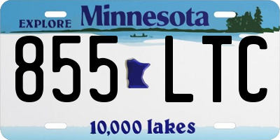 MN license plate 855LTC