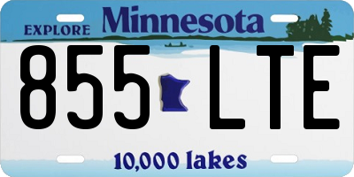 MN license plate 855LTE