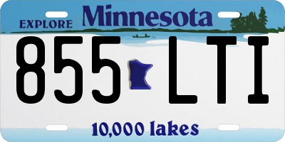 MN license plate 855LTI