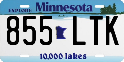 MN license plate 855LTK
