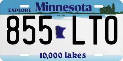 MN license plate 855LTO
