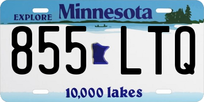 MN license plate 855LTQ