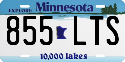 MN license plate 855LTS