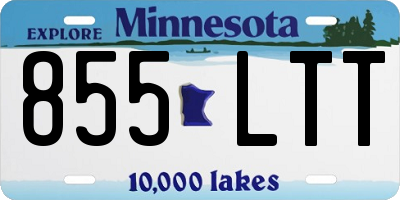 MN license plate 855LTT