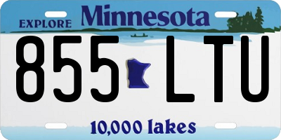 MN license plate 855LTU