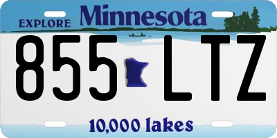 MN license plate 855LTZ