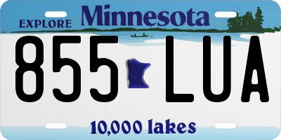 MN license plate 855LUA