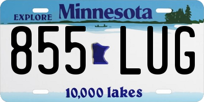 MN license plate 855LUG