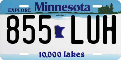 MN license plate 855LUH