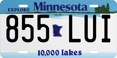 MN license plate 855LUI