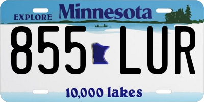 MN license plate 855LUR