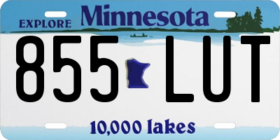 MN license plate 855LUT