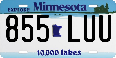 MN license plate 855LUU