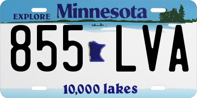 MN license plate 855LVA