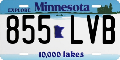 MN license plate 855LVB
