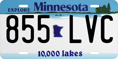 MN license plate 855LVC