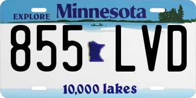 MN license plate 855LVD