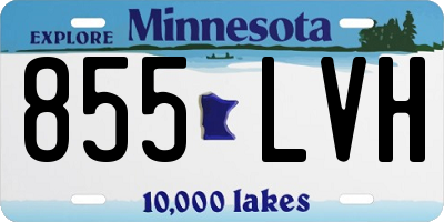 MN license plate 855LVH