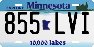 MN license plate 855LVI