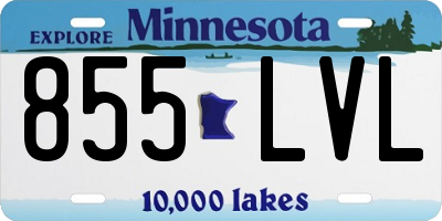 MN license plate 855LVL
