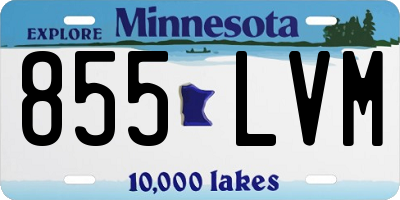 MN license plate 855LVM