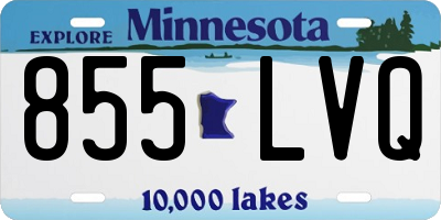 MN license plate 855LVQ