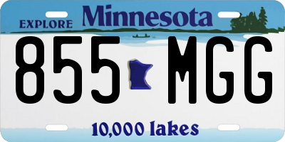 MN license plate 855MGG