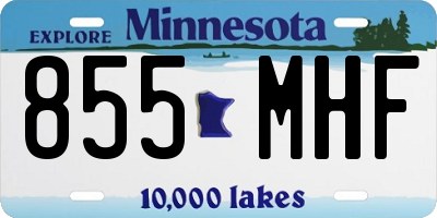 MN license plate 855MHF