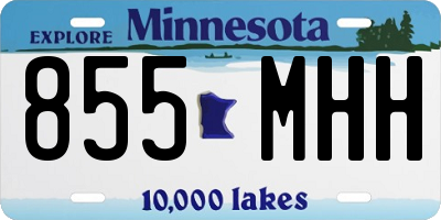 MN license plate 855MHH