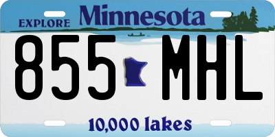 MN license plate 855MHL