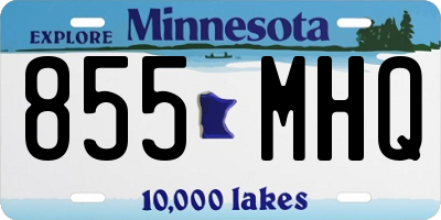 MN license plate 855MHQ
