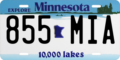 MN license plate 855MIA