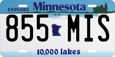 MN license plate 855MIS