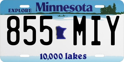 MN license plate 855MIY